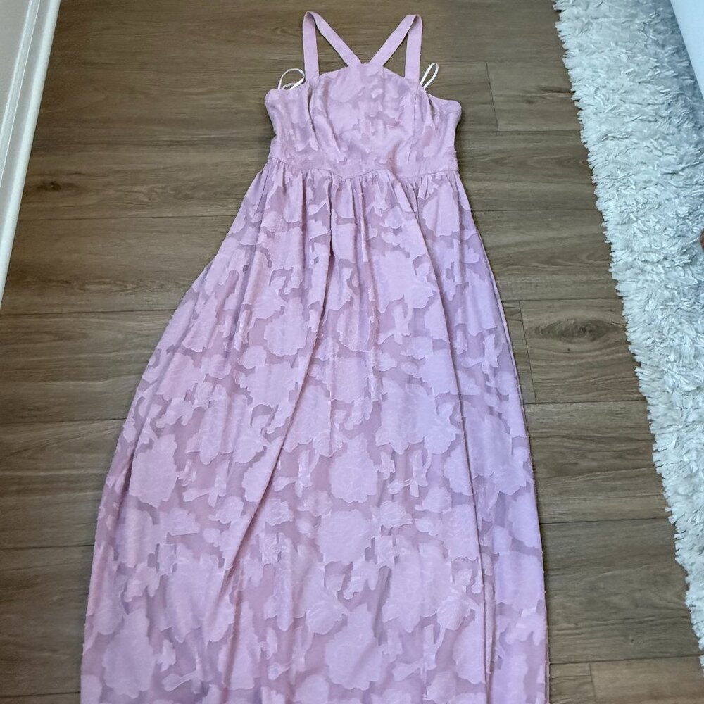 Periwinkle Cross-Neck Maxi Dress